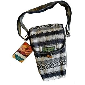 Recycled ♻️ Innertube and Cotton Crossbody